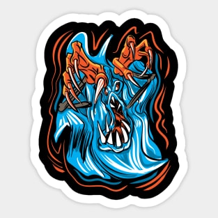 Halloween Haunted Scary Ghost Sticker